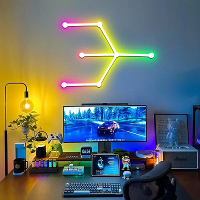 Luces pared LED WiFi 16M colores atenuables con Alexa y