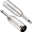 Adaptador TS mono a XLR macho 1/4pulg pack 2