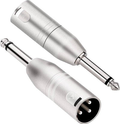 Adaptador TS mono a XLR macho 1/4pulg pack 2