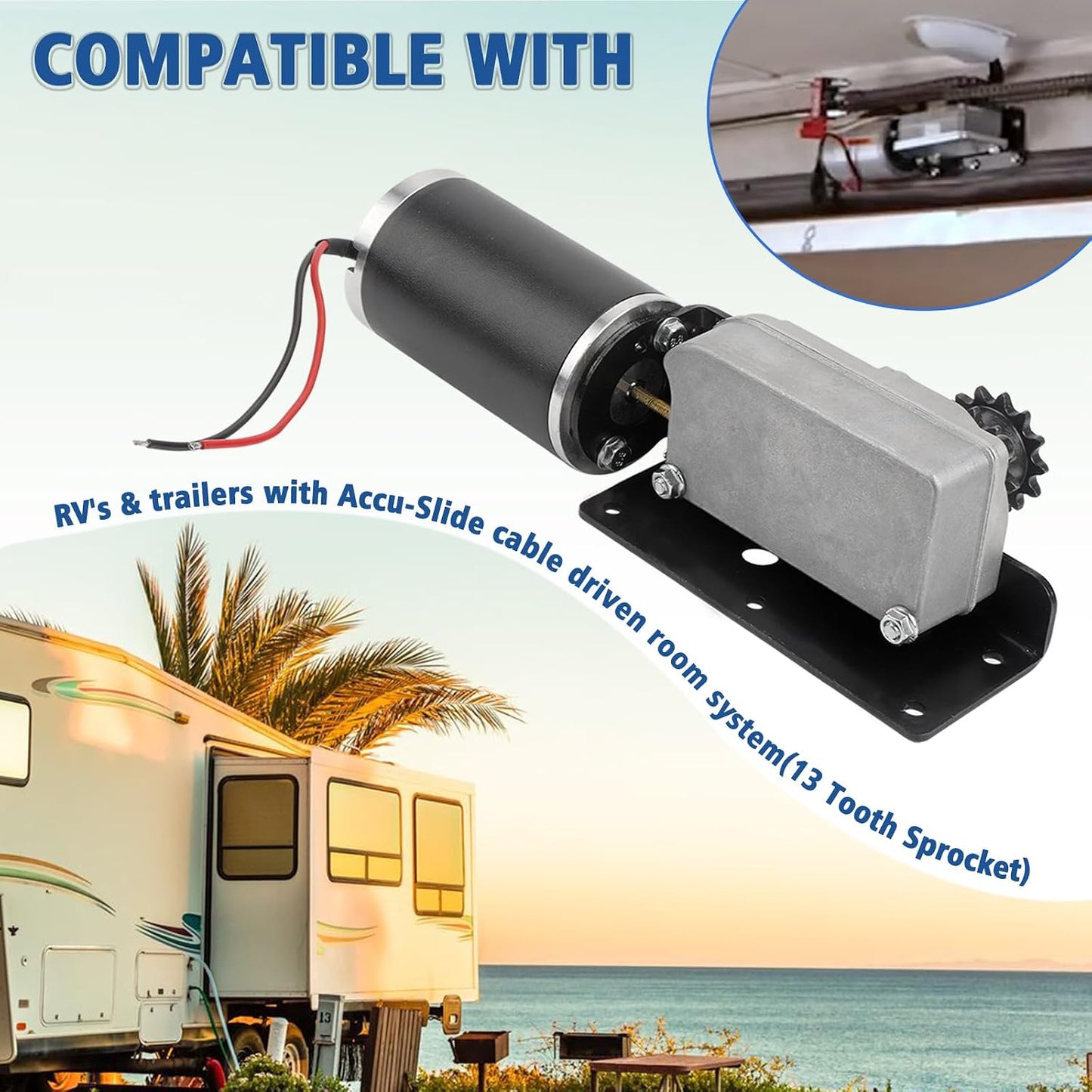Motor y caja engranajes RV Slide Out comp BAL Accu-Slide