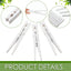 200 Pinzas Madera Resistentes para Colgar Ropa 4" Blanco