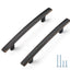 15 Manijas Curvas para Gabinete 4" Color Bronce Aceitado