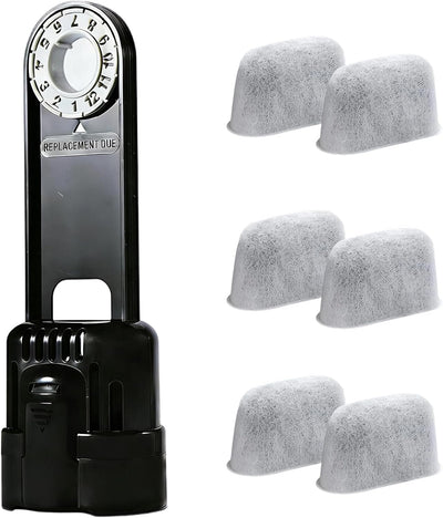 6 piezas repuesto filtros de agua y soporte para cafetera Elite B40 B44 B50 B60 B66 B70