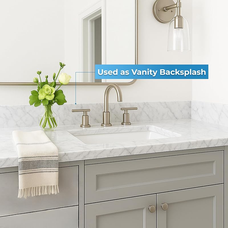 Lavabo tocador contra salpicaduras mármol 4x36"