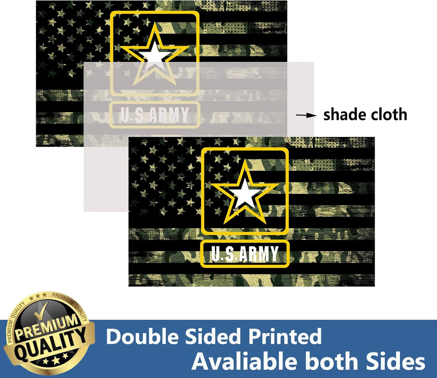 Bandera camuflaje doble cara 3x5 al aire libre resistente