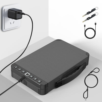 Caja fuerte biométrica con contraseña para viajes y hogar