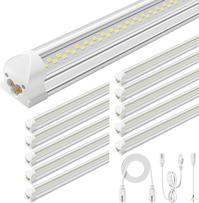 Luces LED V 4ft 50W 7200lm 5000K enchufable taller tienda