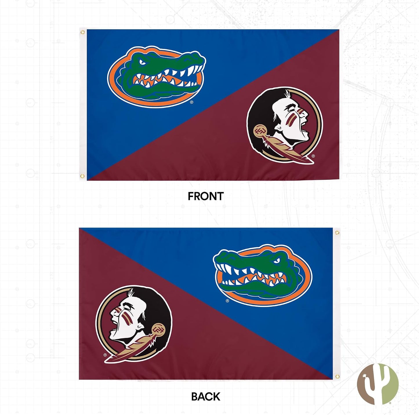Pancartas FSU Seminoles vs UF Gators 3x5ft poliéster