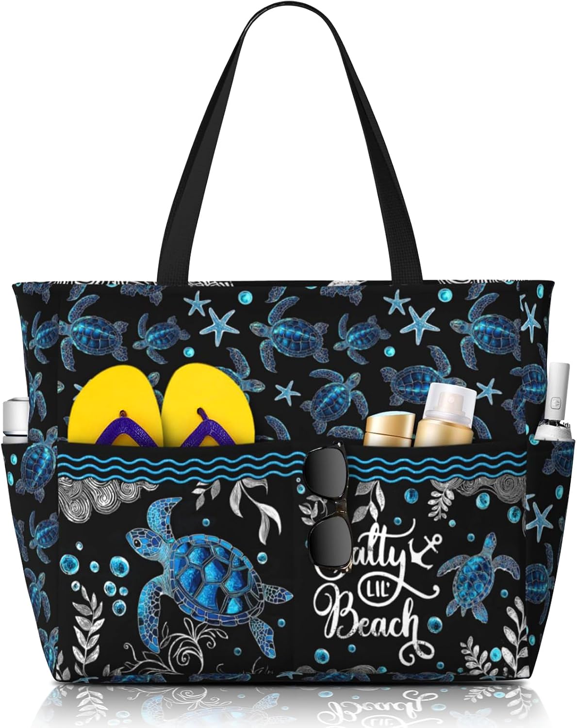 Bolsa playa impermeable mujer plegable con bolsillos