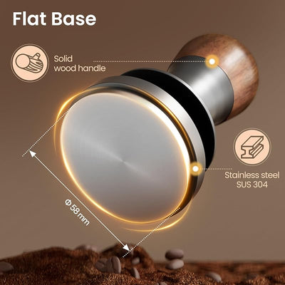 Tamper espresso 58mm con retroalimentación sonido 13.6kg