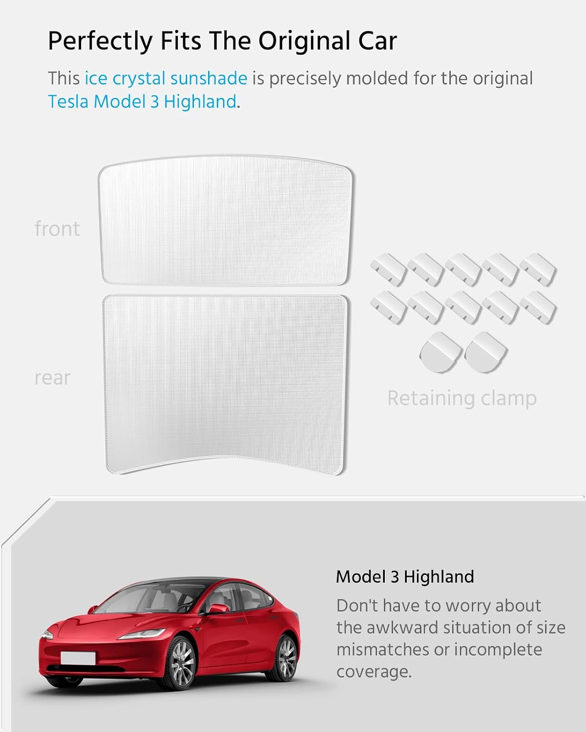 Parasol techo Tesla Modelo 3 2024-25 con nano cristales