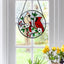 Atrapasoles cardenal vitrales decoración para ventana