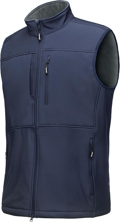 Chaleco correr hombre ligero resistente viento forro polar
