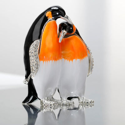 Figurita pingüino pintado a mano esmaltado decoración