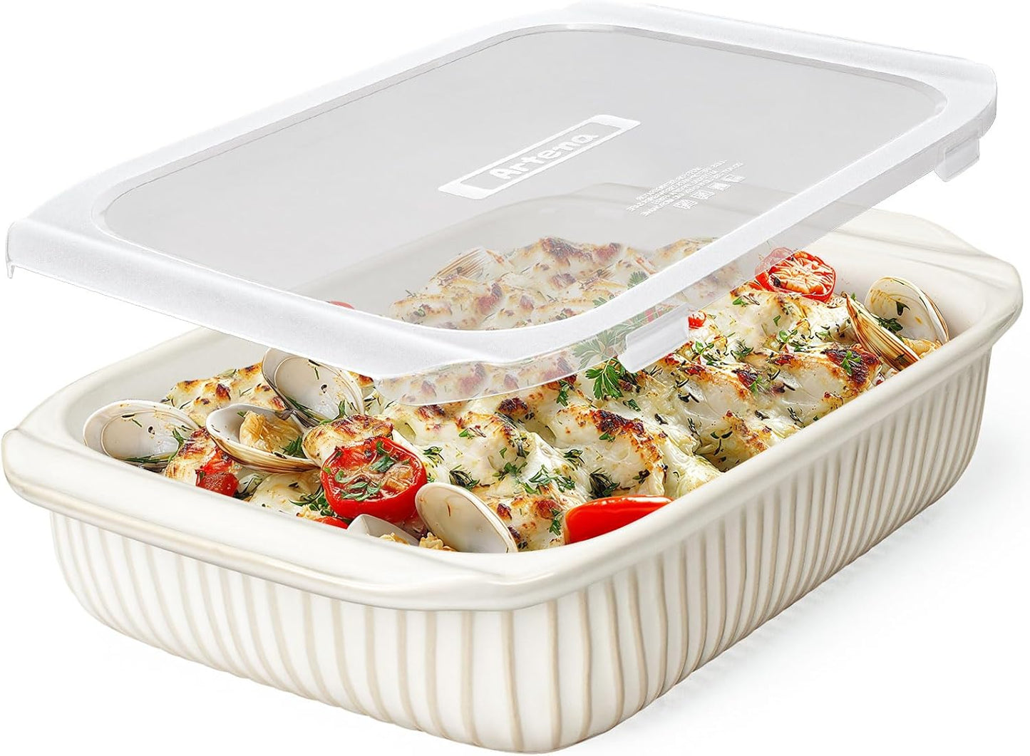 Molde Horno 5.1qt Cazuela Sopa 38oz Con Asas Tapas