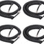 4 Cables Espiral 8ft para Teléfono Fijo Negro