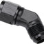 Adaptador codo giratorio 10AN aluminio negro