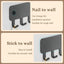 Organiz. collar perforado soporte pared ganchos 2 Uds negro