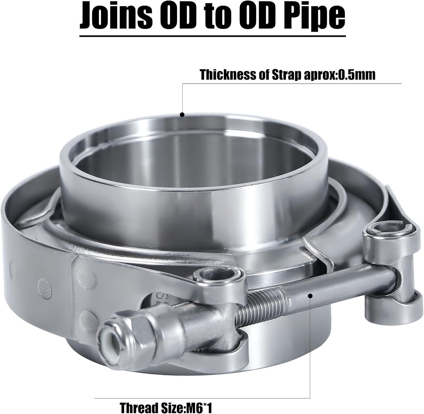 Acoplamiento V 2.5" brida acero inox 2 Pzas