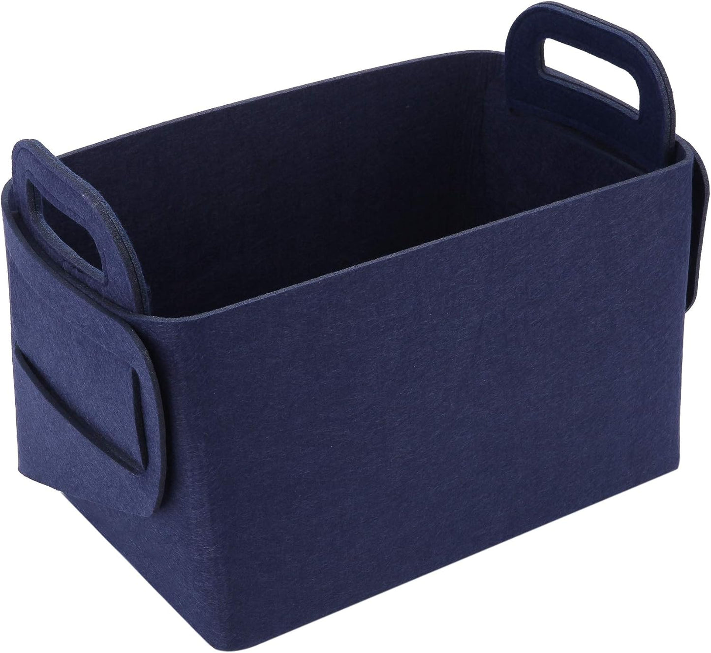 Cesta fieltro plegable con asas para almacenar juguetes