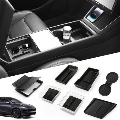 Organiz. consola Tesla Model Y 7 Pzas con bandejas