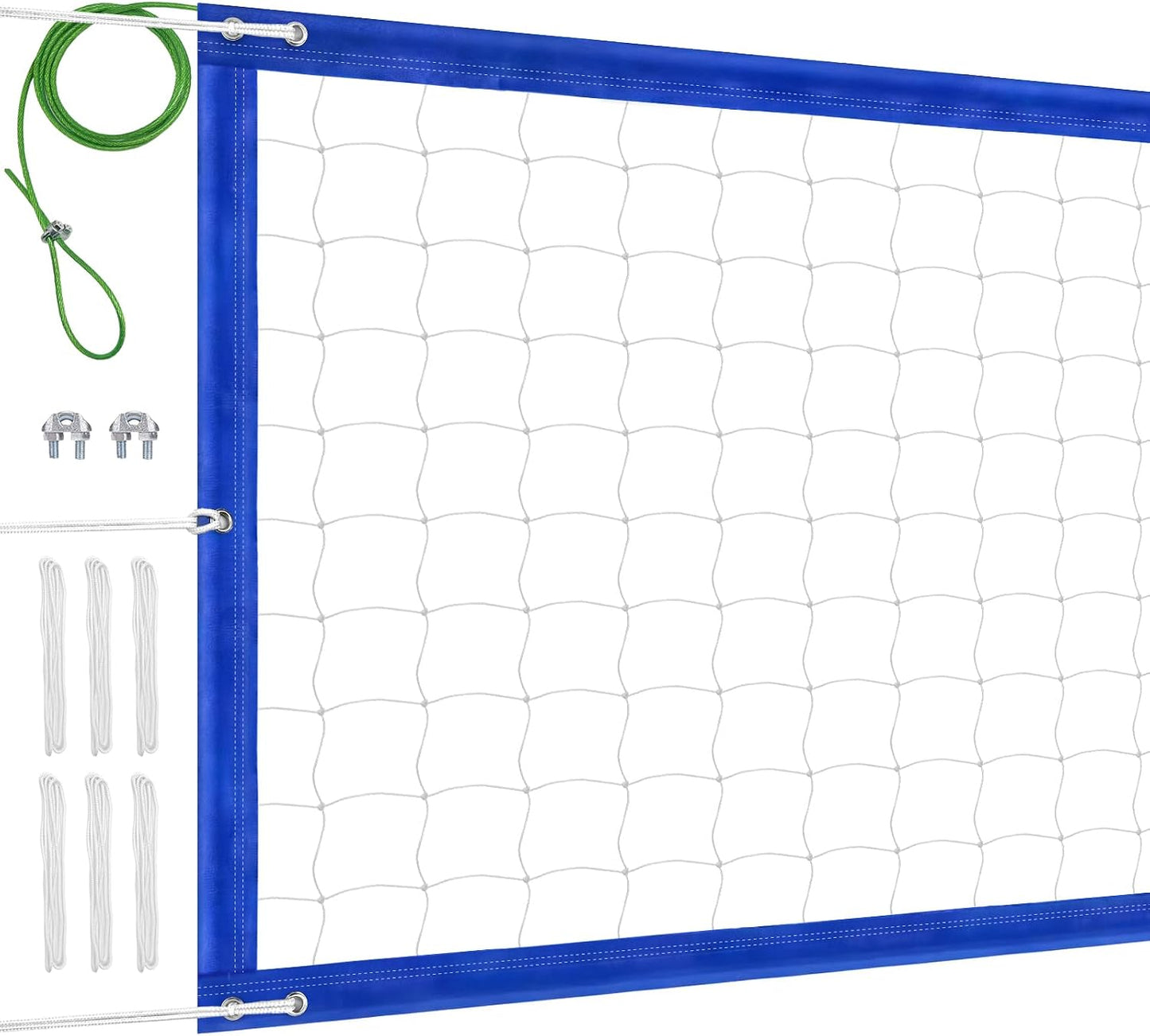 Red de voleibol exterior 32x3FT HDPE 600D con cable acero