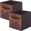 Cubos plegables tela set 2 patrón madera retro