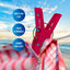 Clips para toallas silla playa rojo blanco azul