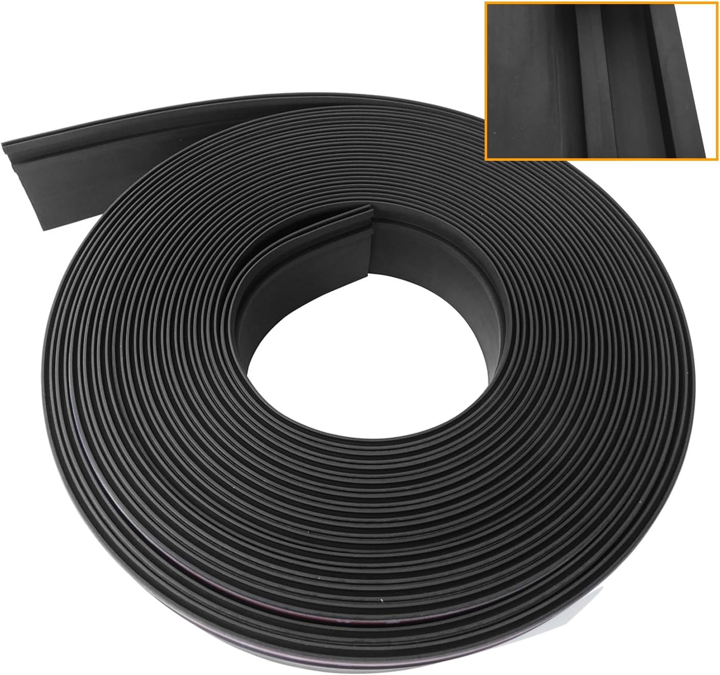 Sello limpiaparabrisas caravana goma negra 1/2x2.75" 35pies