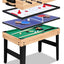 Mesa set 12en1 48" ping pong futbolín air hockey billar