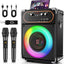 Máquina karaoke con 2 micrófonos Bluetooth 5.3 PA