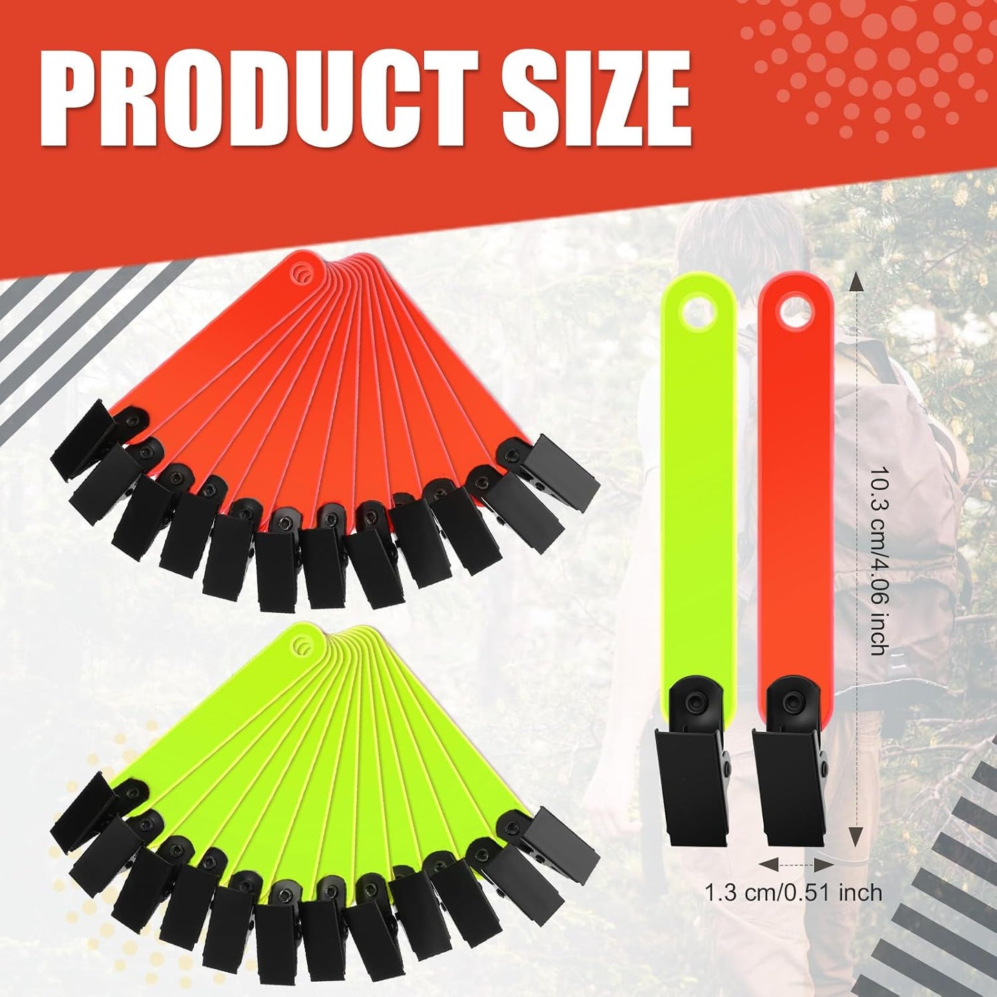 Marcadores sendero reflectantes con clips