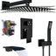 Set grifo ducha 10pulg alta presión boquilla negro