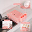 Escurridor platos rosa con 4 ganchos