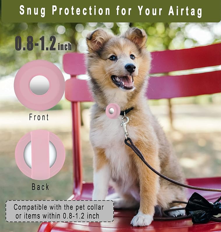 Soporte AirTag collar mascota 0.8-1.2pulg con funda