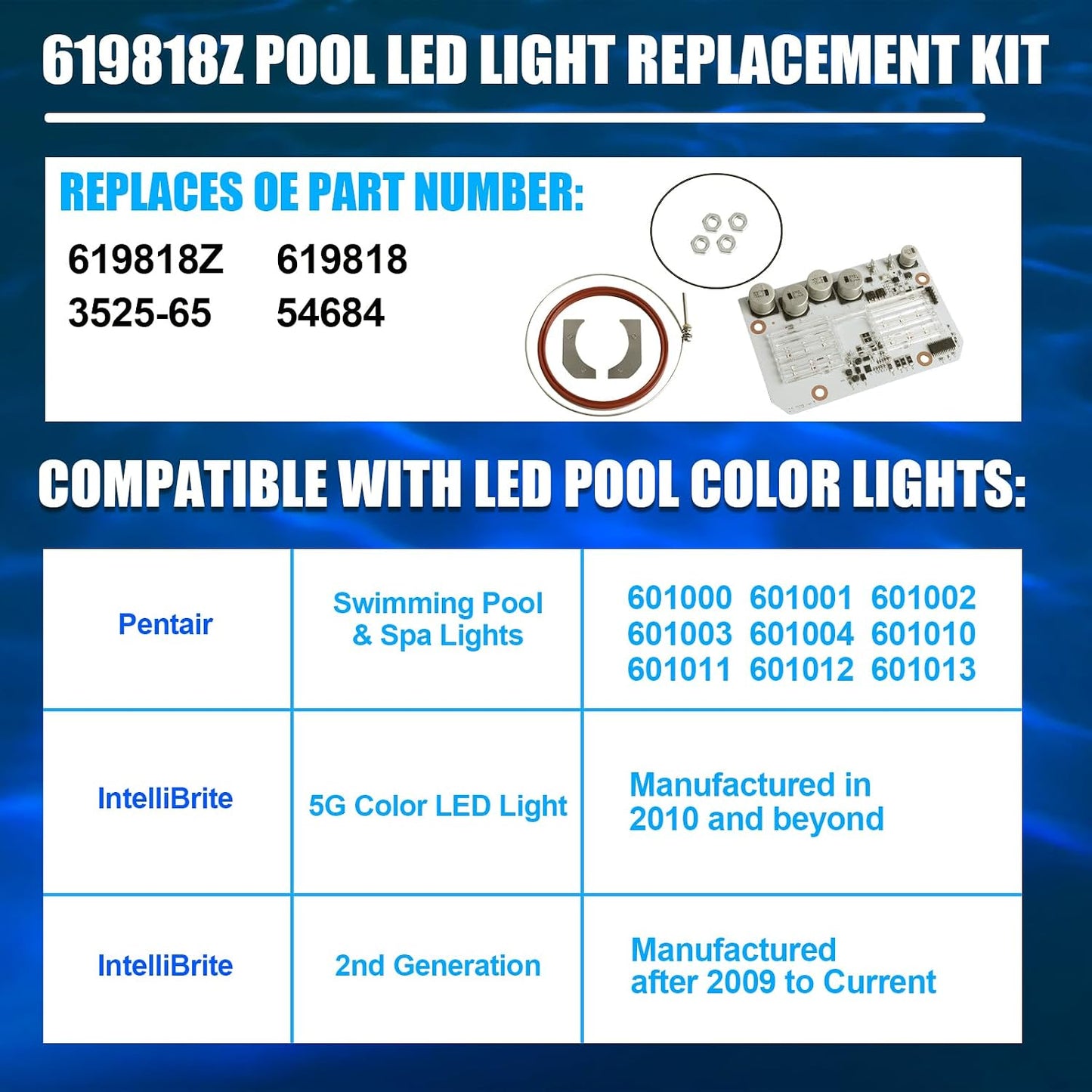 Placa motor ligero comp Pentair Pool Light 2010-2025