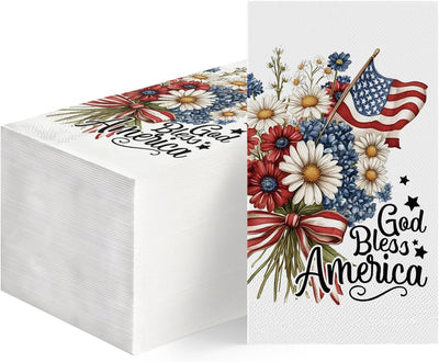 Servilletas de papel decorativas para fiestas independencia USA
