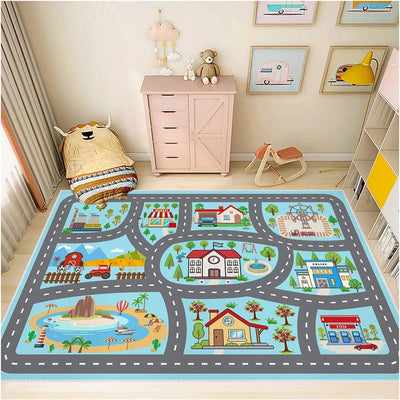 Alfombra para niños coche tapete set educativo