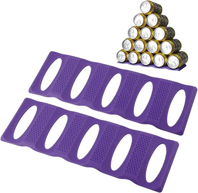 Organiz. latas nevera 2 estantes silicona cocina refrigerador