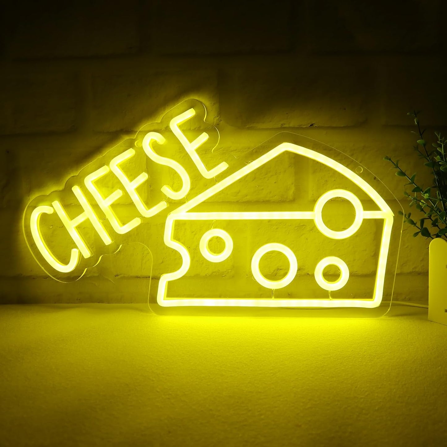 Letrero neón queso luces led para pared tienda panadería