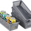 Cesta plástico gris escritorio set 4
