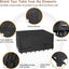 Funda mesa patio 125x84" impermeable color negro