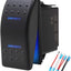 Interruptor basculante impermeable 12V 24V 7 pines para vehículos