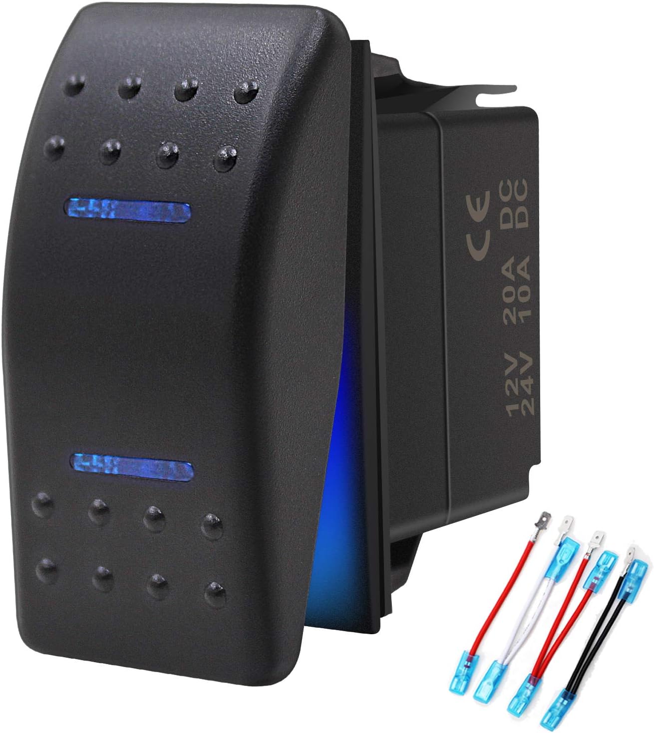 Interruptor basculante impermeable 12V 24V 7 pines para vehículos