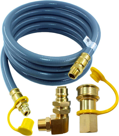 Manguera gas natural 15ft 3/4 ID con kit conexión rápida
