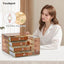 Caja organizadora joyas vidrio 5 cajones terciopelo
