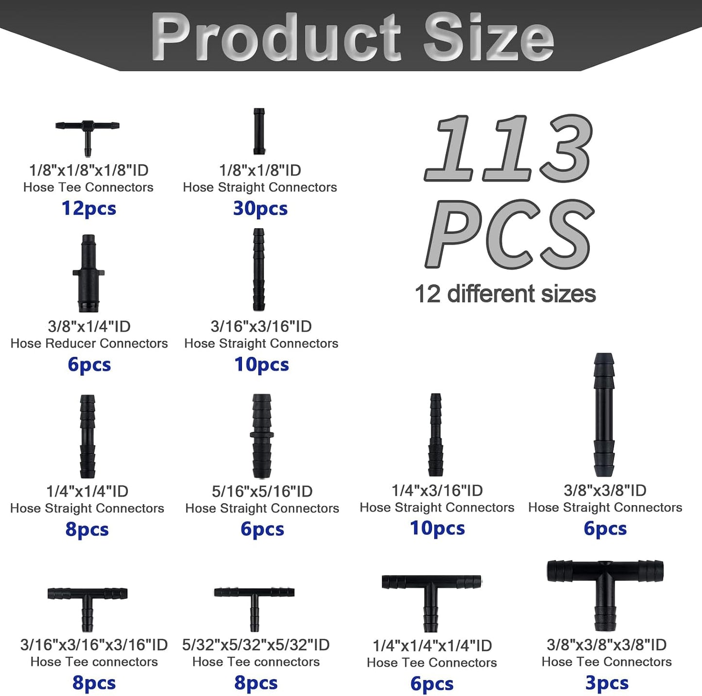 Kit manguera vacío automotriz 5ft 6 Pzas 113 conectores
