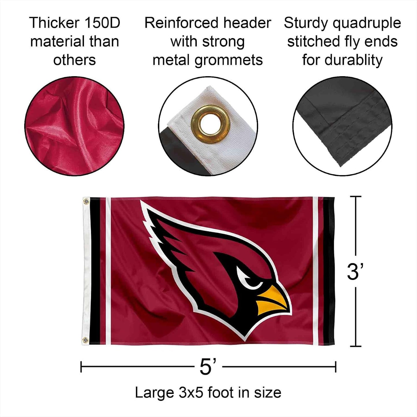 Bandera Arizona Cardinals 3x5