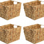 Cesta almacenamiento jacinto asas rectangular set 4 11.5"