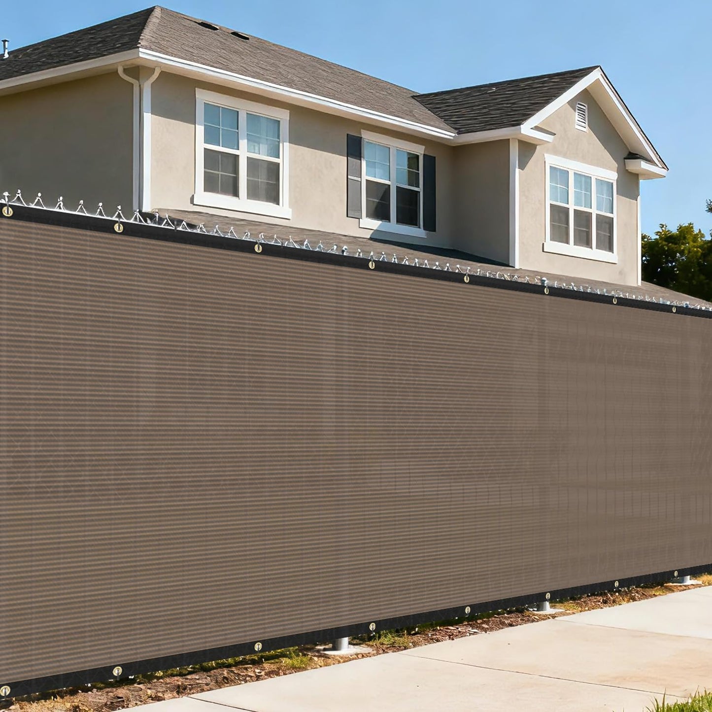 Malla sombra valla privacidad 1,8x3,7m proteccion exterior